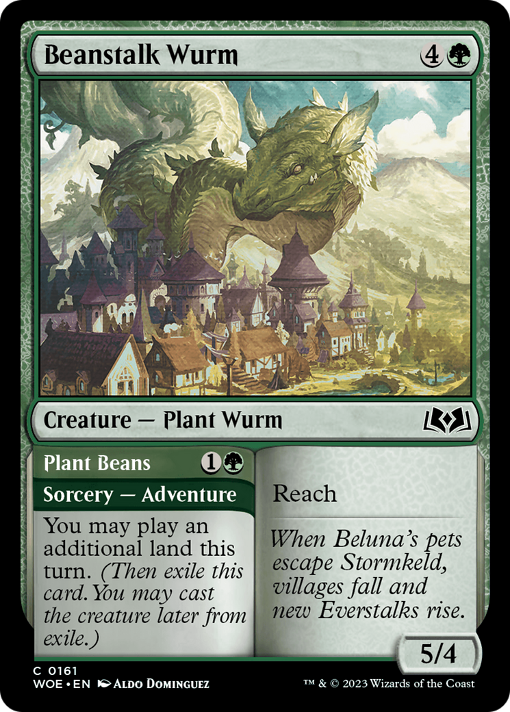 Beanstalk Wurm // Plant Beans (161) - Wilds of Eldraine