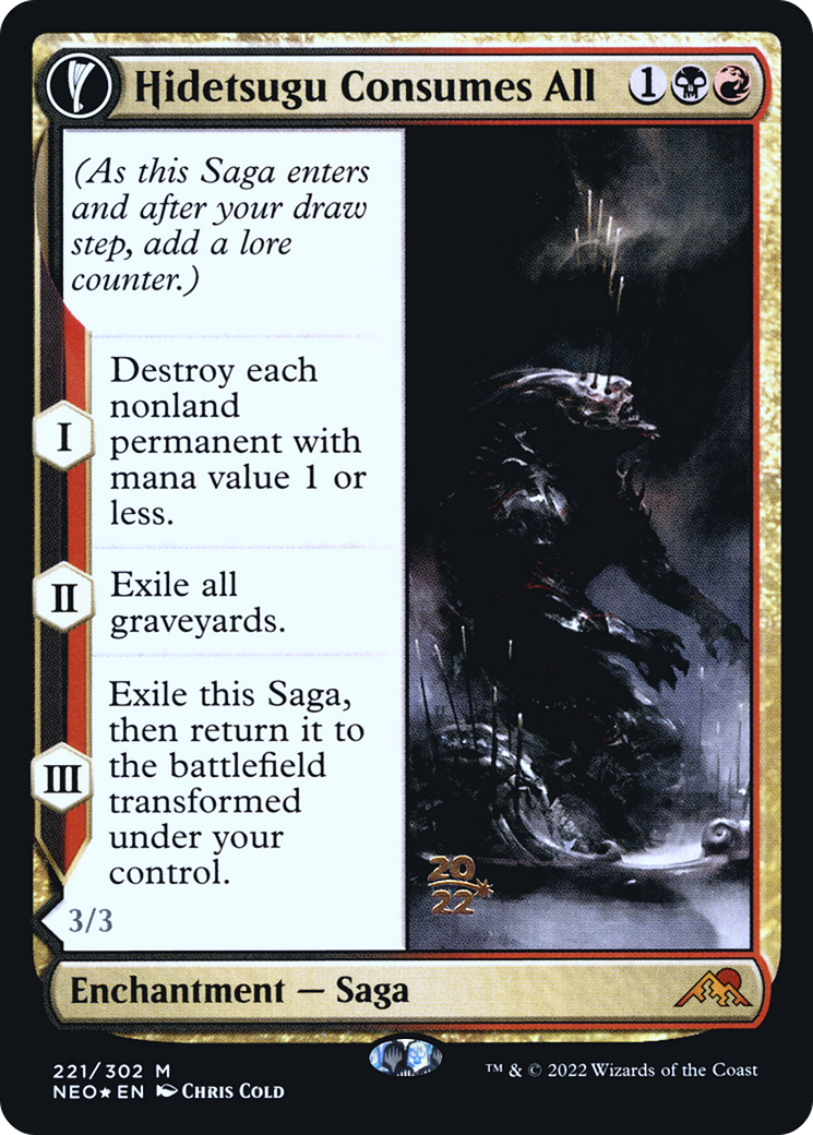 Hidetsugu Consumes All (221) Foil - Kamigawa: Neon Dynasty Promos