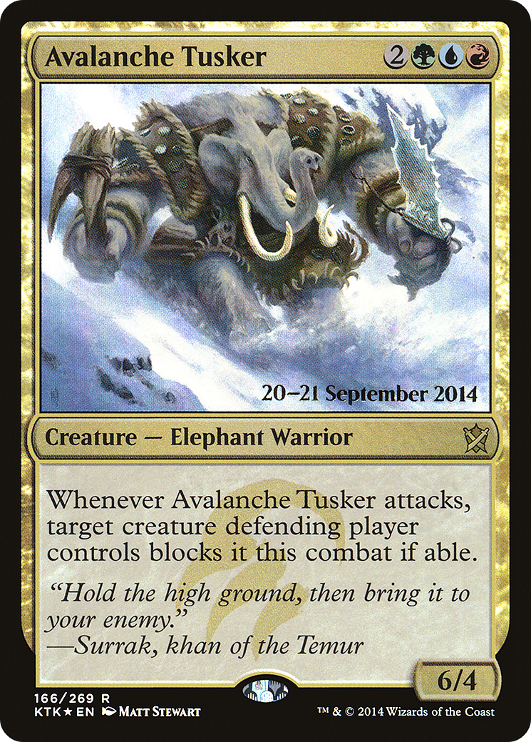Avalanche Tusker (166s) Foil - Khans of Tarkir Promos