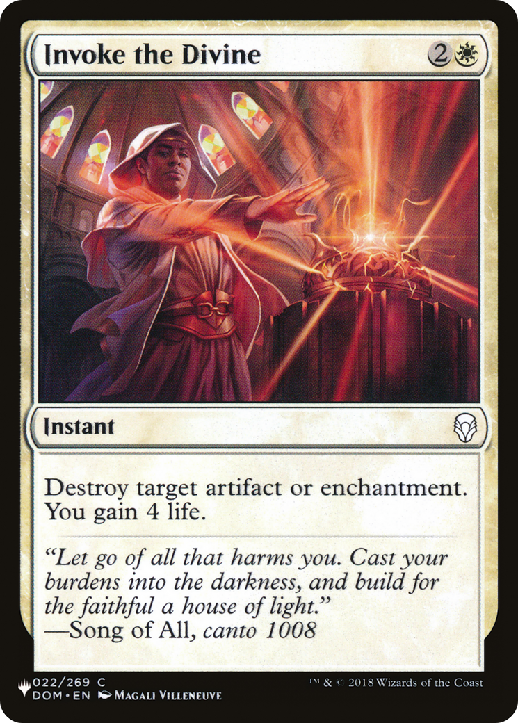 Invoke the Divine (DOM-22) - The List