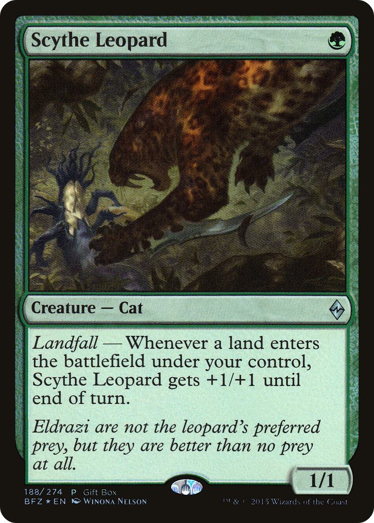 Scythe Leopard (188) Foil - Battle for Zendikar Promos