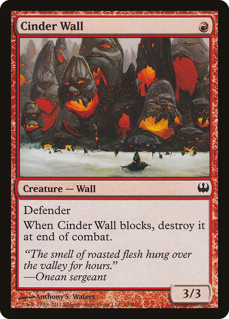 Cinder Wall (048) - Duel Decks: Knights vs. Dragons