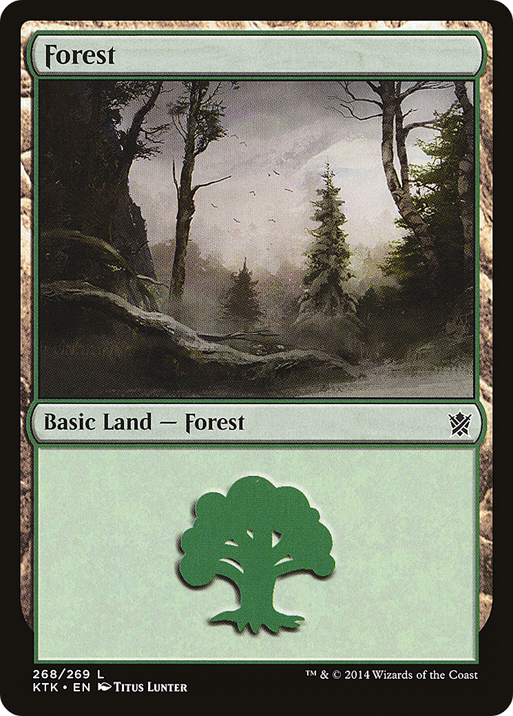 Forest (268) Foil - Khans of Tarkir