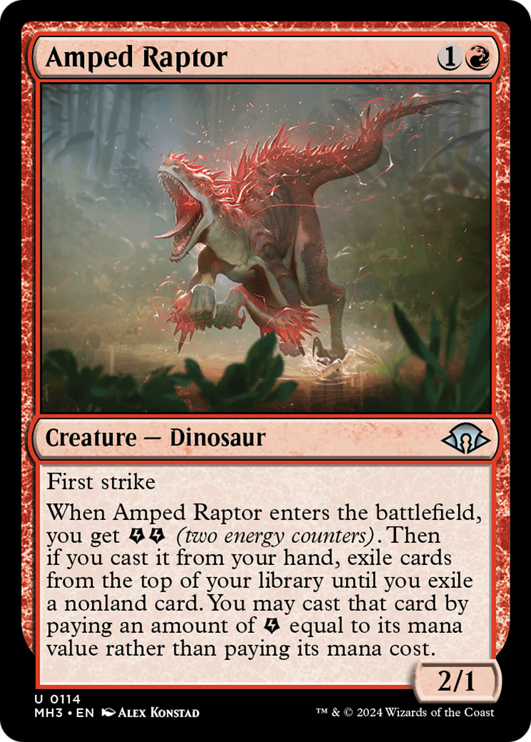 Amped Raptor (114) Foil - Modern Horizons 3