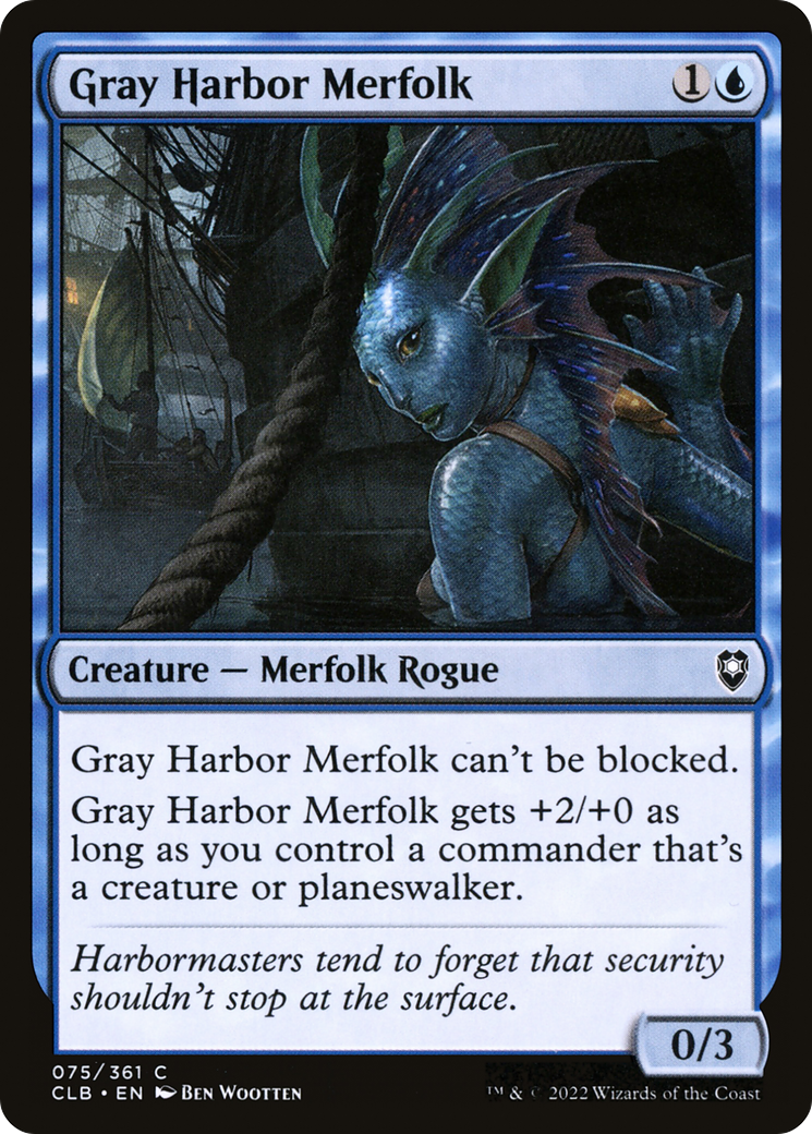 Gray Harbor Merfolk (075) Foil - Commander Legends: Battle for Baldur's Gate