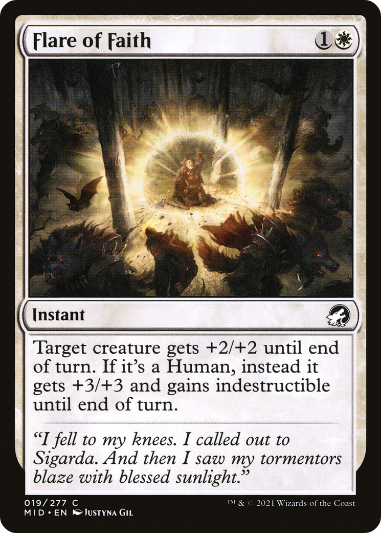 Flare of Faith (019) Foil - Innistrad: Midnight Hunt