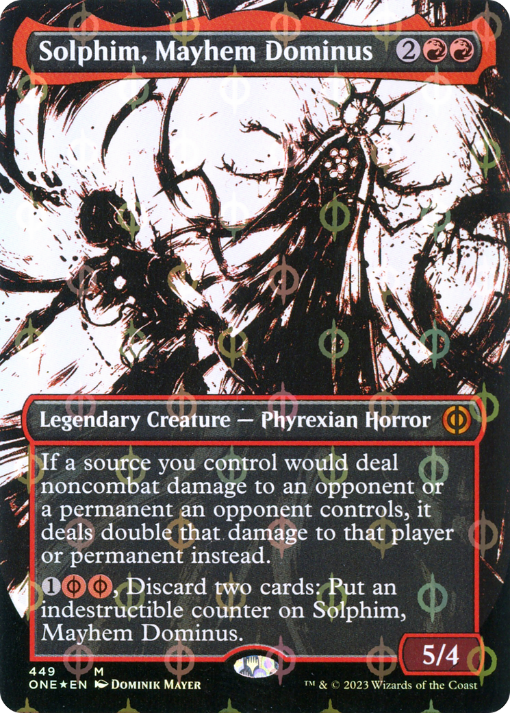 Solphim, Mayhem Dominus (Showcase) (Step-and-Compleat Foil) (Showcase) (449) Foil - Phyrexia: All Will Be One