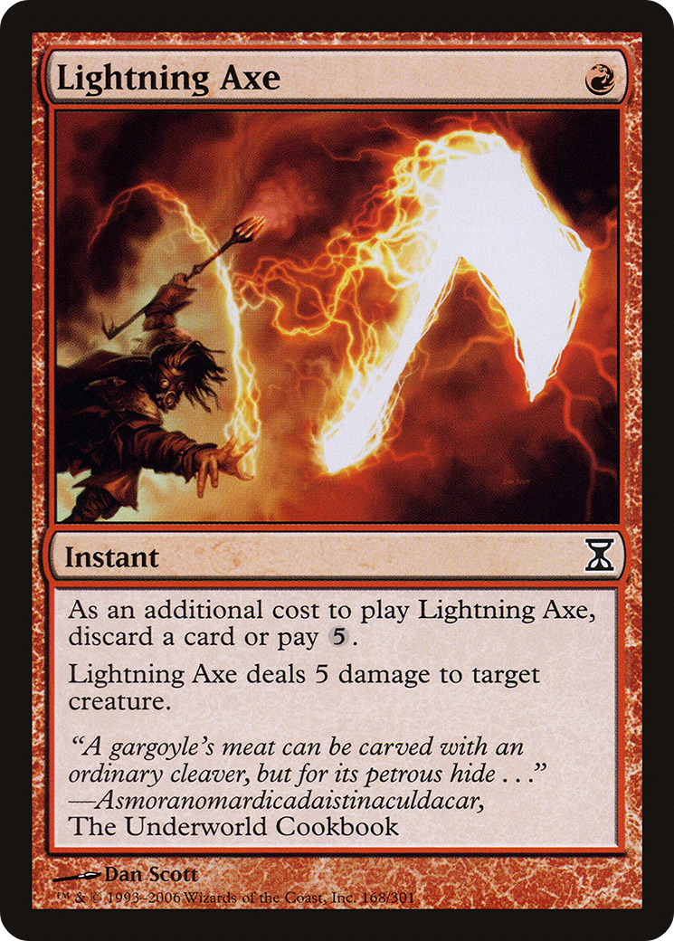Lightning Axe (168) Foil - Time Spiral
