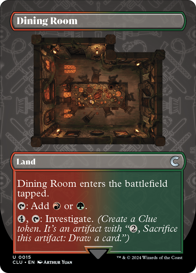Dining Room (Borderless) (015) - Ravnica: Clue Edition