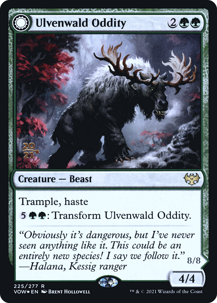 Ulvenwald Oddity // Ulvenwald Behemoth (225s) Foil - Innistrad: Crimson Vow Promos