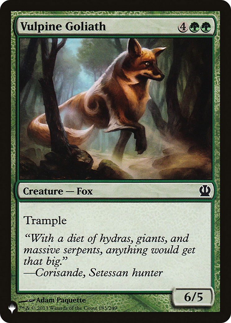 Vulpine Goliath (THS-183) - The List