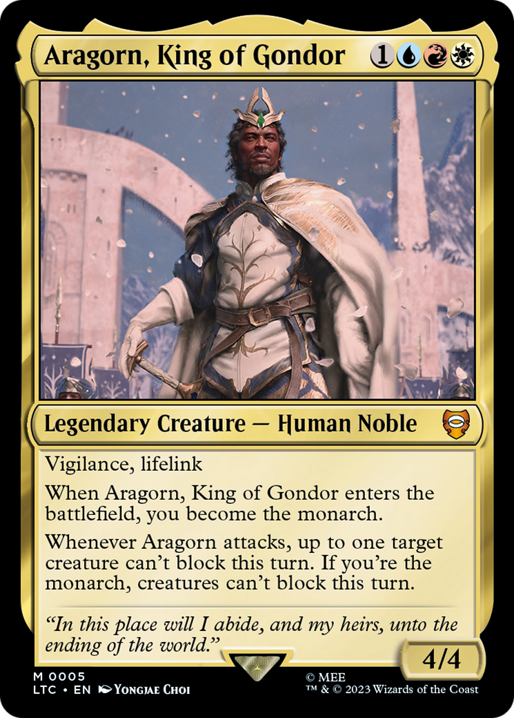 Aragorn, King of Gondor (005) Foil - Tales of Middle-earth Commander