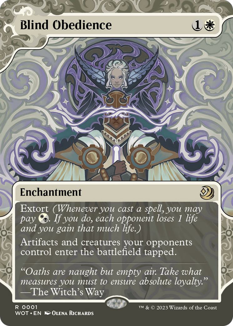 Blind Obedience (Showcase) (001) Foil - Wilds of Eldraine: Enchanting Tales