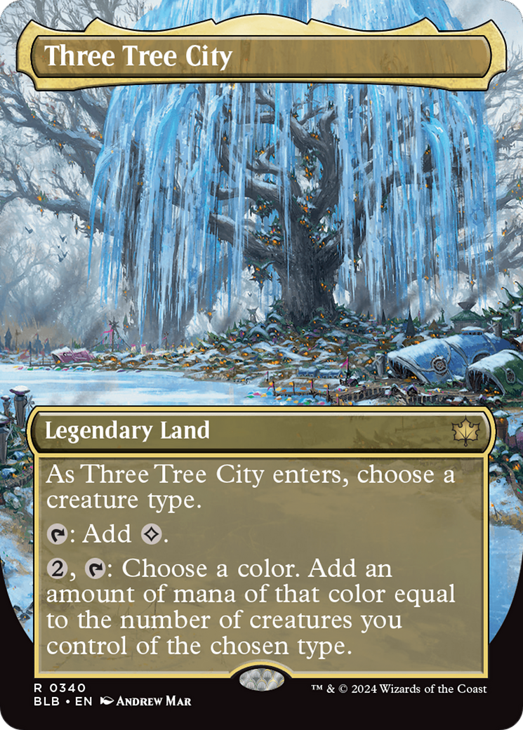 Three Tree City (Borderless) (340) Foil - Bloomburrow