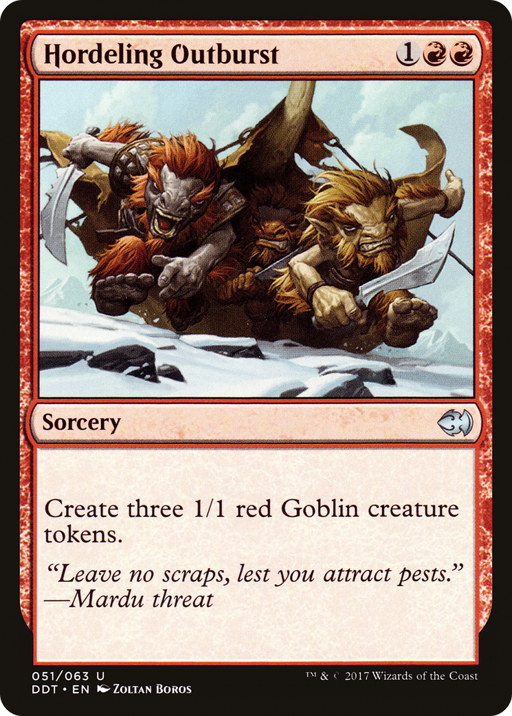 Hordeling Outburst (051) - Duel Decks: Merfolk vs. Goblins