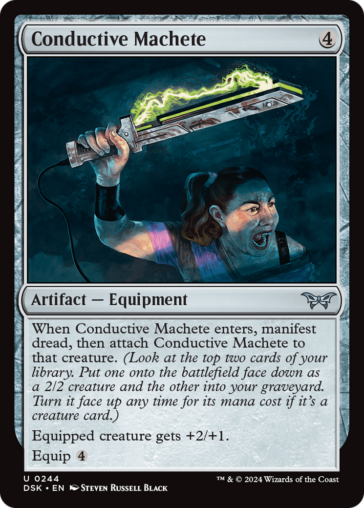 Conductive Machete (244) Foil - Duskmourn: House of Horror