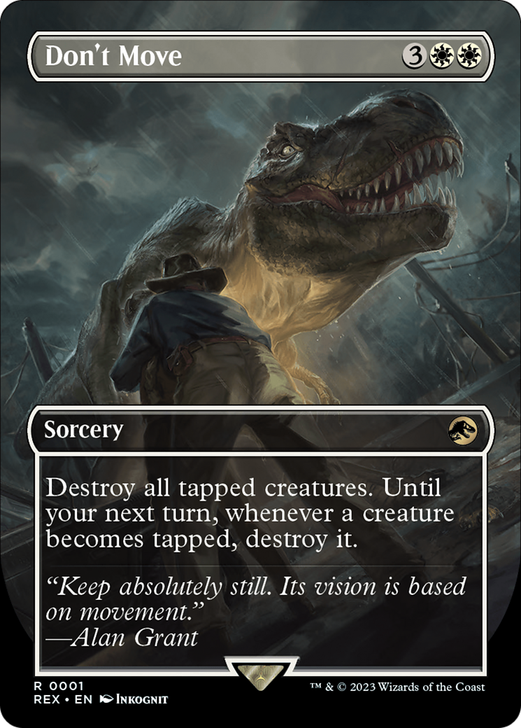 Don't Move (Borderless) (001) Foil - Jurassic World Collection