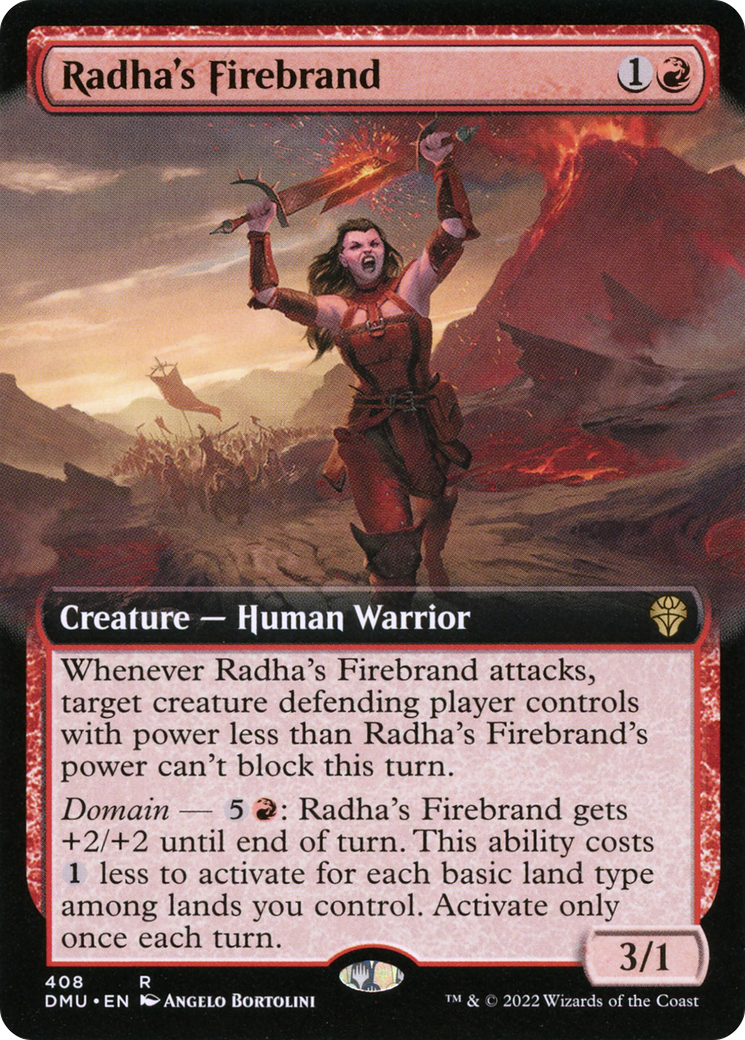 Radha's Firebrand (Extended Art) (408) Foil - Dominaria United