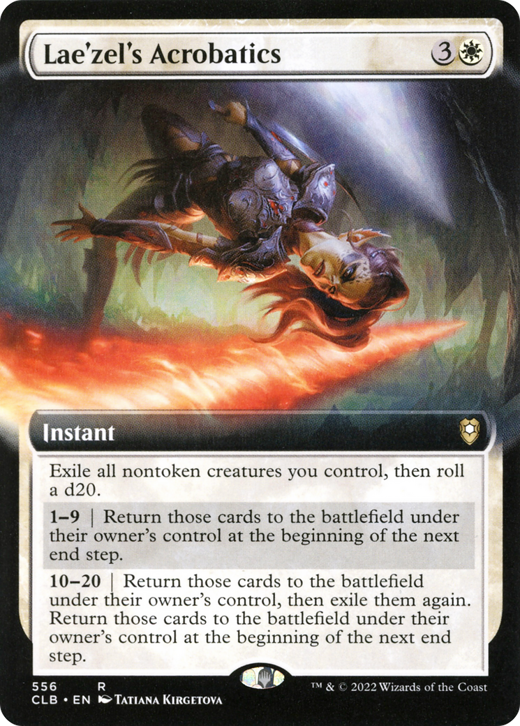 Lae'zel's Acrobatics (Extended Art) (556) Foil - Commander Legends: Battle for Baldur's Gate