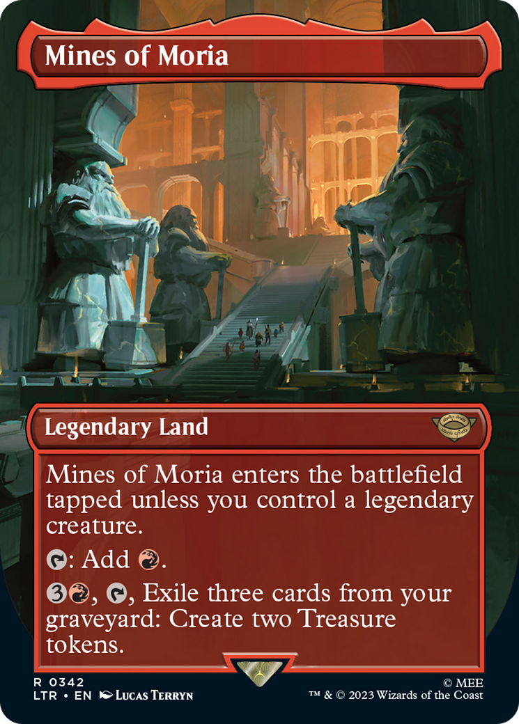 Mines of Moria (Borderless) (342) Foil - The Lord of the Rings: Tales of Middle-earth