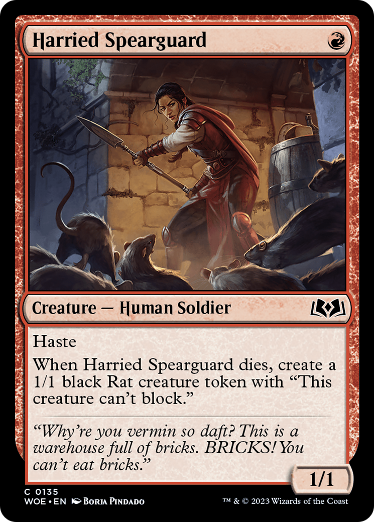 Harried Spearguard (135) Foil - Wilds of Eldraine