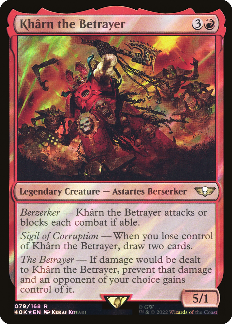 Khârn the Betrayer (079) Surge Foil - Warhammer 40,000 Commander