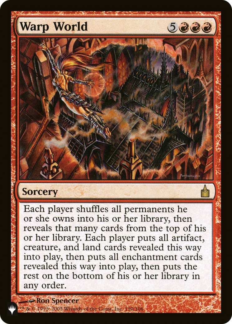 Warp World (RAV-150) - The List