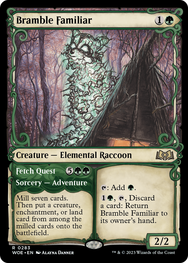 Bramble Familiar // Fetch Quest (Showcase) (283) - Wilds of Eldraine