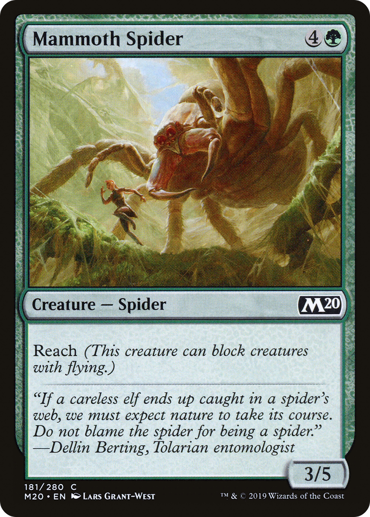 Mammoth Spider (181) Foil - Core Set 2020