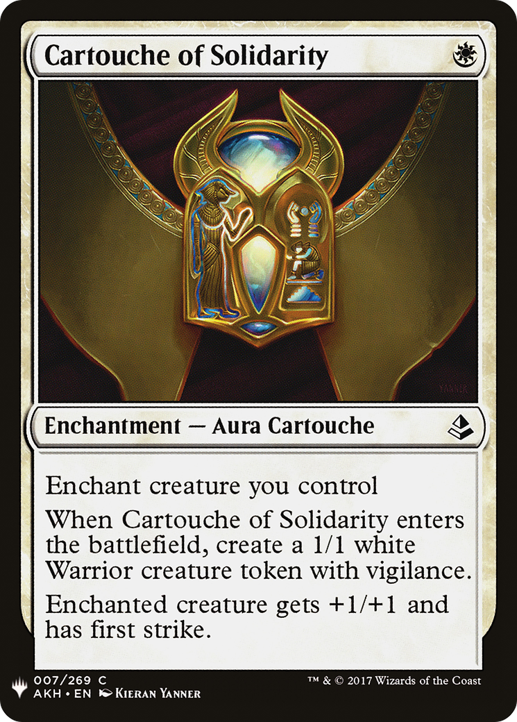Cartouche of Solidarity (AKH-7) - The List