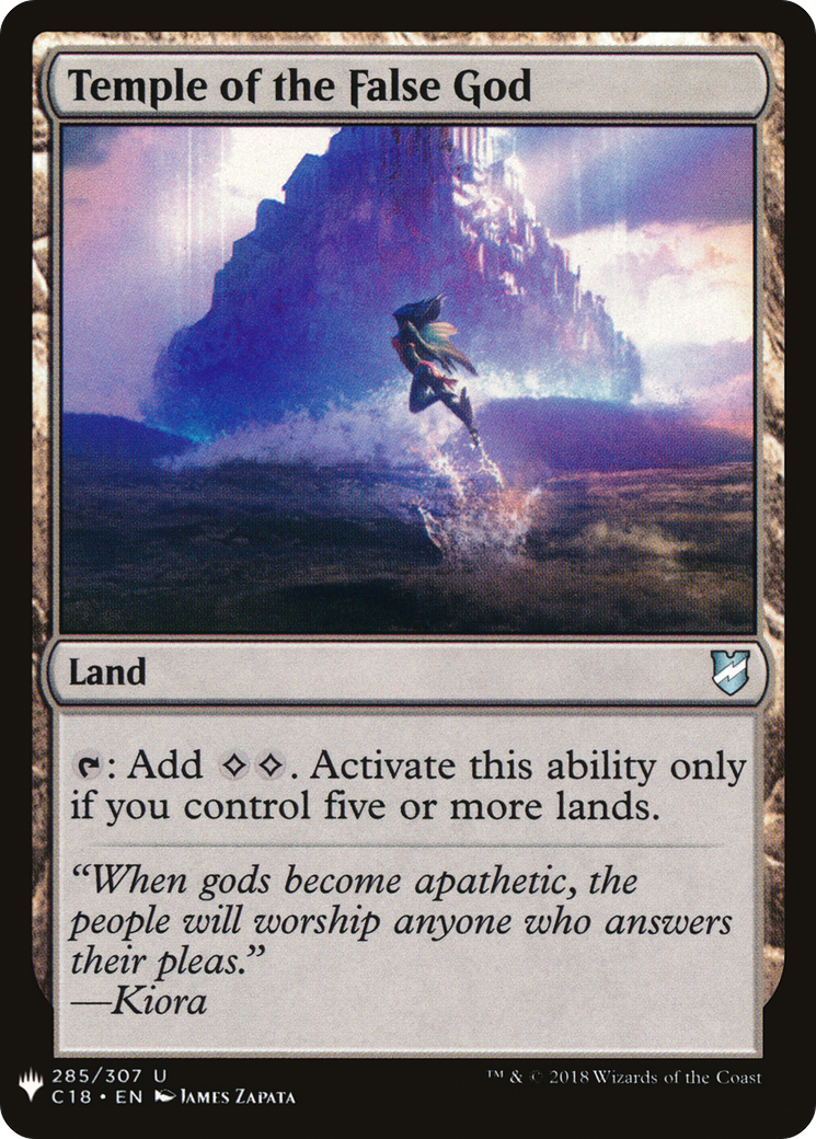 Temple of the False God (C18-285) - The List