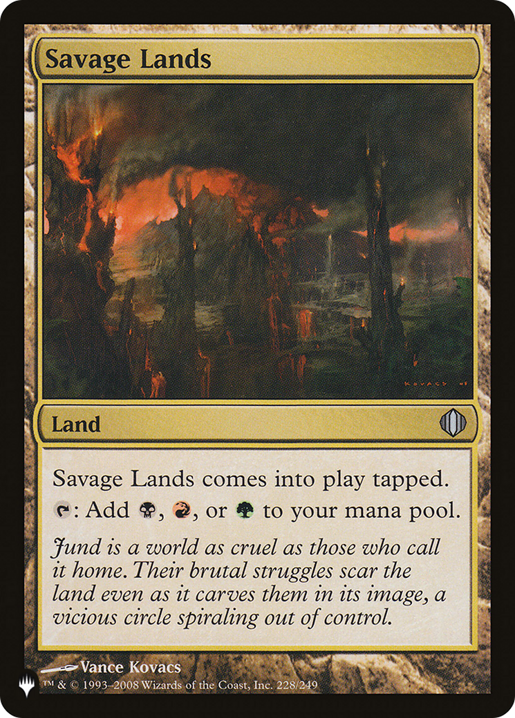 Savage Lands (ALA-228) - The List