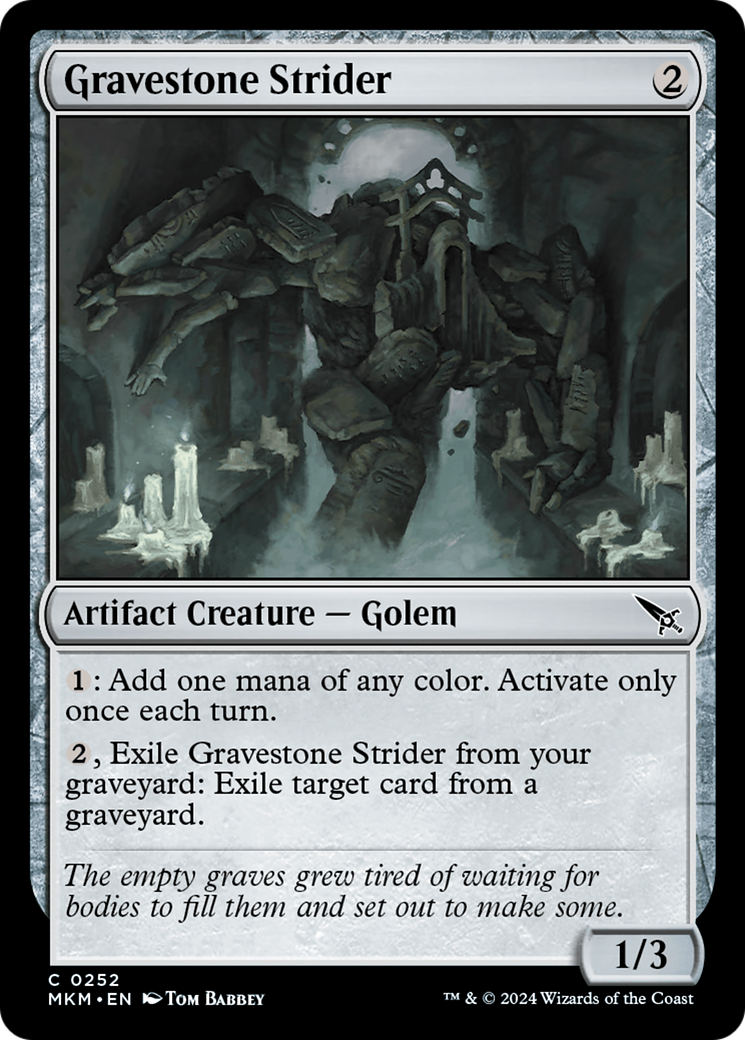 Gravestone Strider (252) Foil - Murders at Karlov Manor