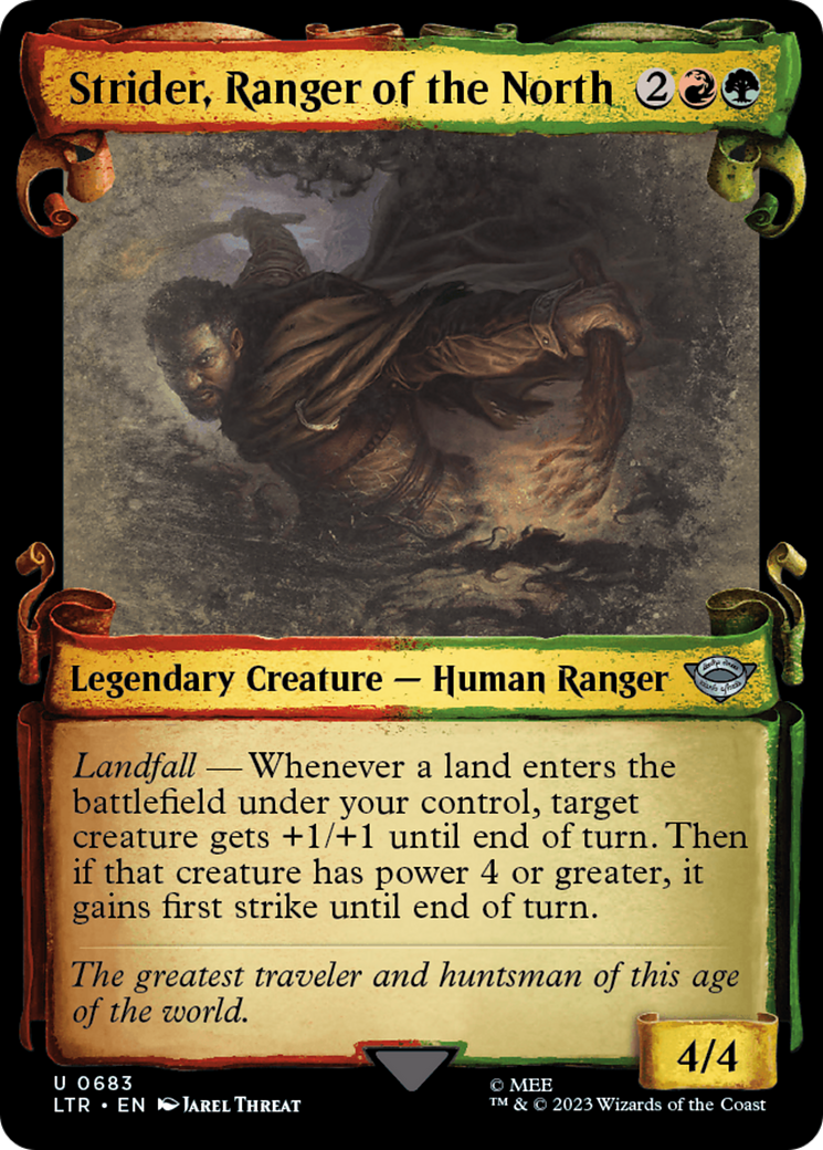 Strider, Ranger of the North (Showcase Scrolls) (Showcase) (683) Foil - The Lord of the Rings: Tales of Middle-earth