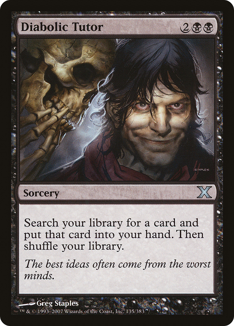 Diabolic Tutor (135) Foil - Tenth Edition