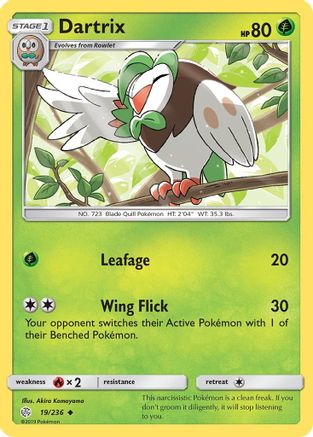 Dartrix (19) Reverse Holofoil - Cosmic Eclipse