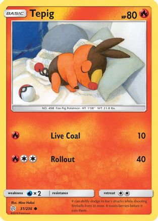Tepig (31) Reverse Holofoil - Cosmic Eclipse