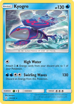 Kyogre (53) Reverse Holofoil - Cosmic Eclipse
