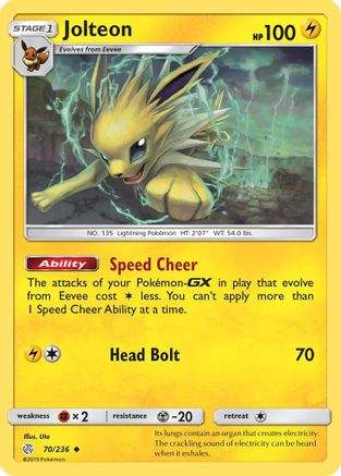 Jolteon (70) Reverse Holofoil - Cosmic Eclipse