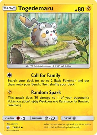 Togedemaru (73) Reverse Holofoil - Cosmic Eclipse