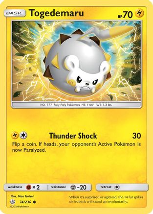 Togedemaru (74) Reverse Holofoil - Cosmic Eclipse