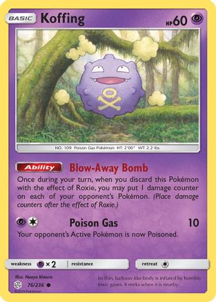 Koffing (76) Reverse Holofoil - Cosmic Eclipse