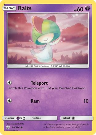 Ralts (80) Reverse Holofoil - Cosmic Eclipse