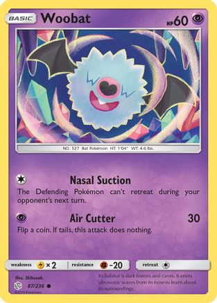 Woobat (87) Reverse Holofoil - Cosmic Eclipse