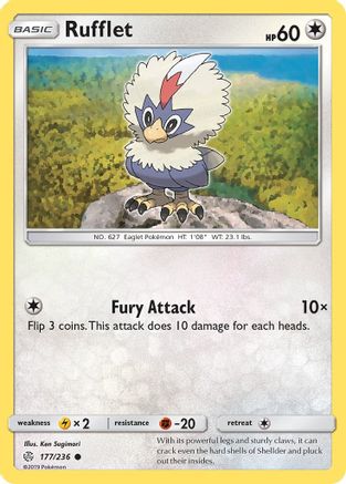 Rufflet (177) Reverse Holofoil - Cosmic Eclipse