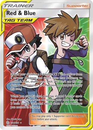 Red & Blue (Full Art) (234) Holofoil - SM Cosmic Eclipse