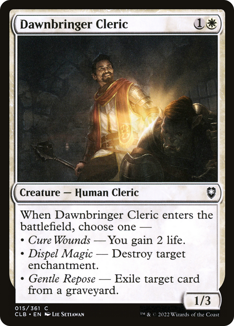 Dawnbringer Cleric (015) Foil - Commander Legends: Battle for Baldur's Gate