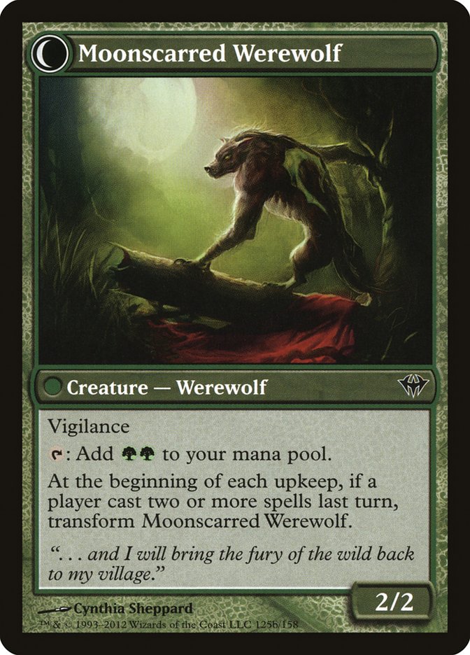 Scorned Villager // Moonscarred Werewolf (125) Foil - Dark Ascension