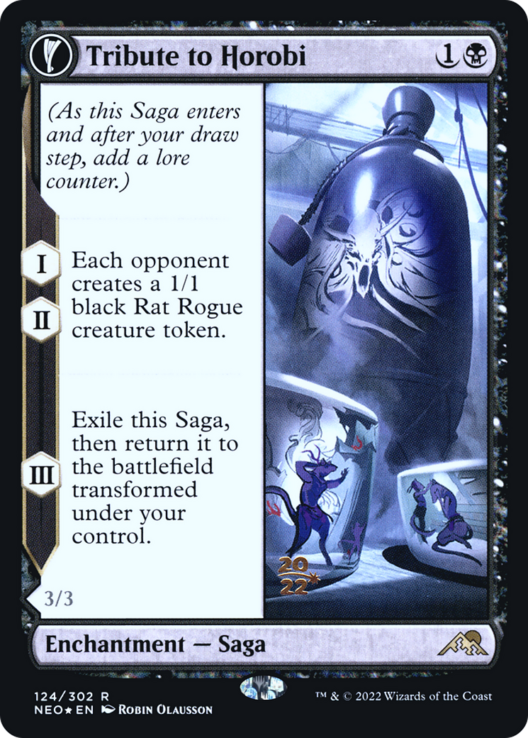 Tribute to Horobi // Echo of Death's Wail (124s) Foil - Kamigawa: Neon Dynasty Promos