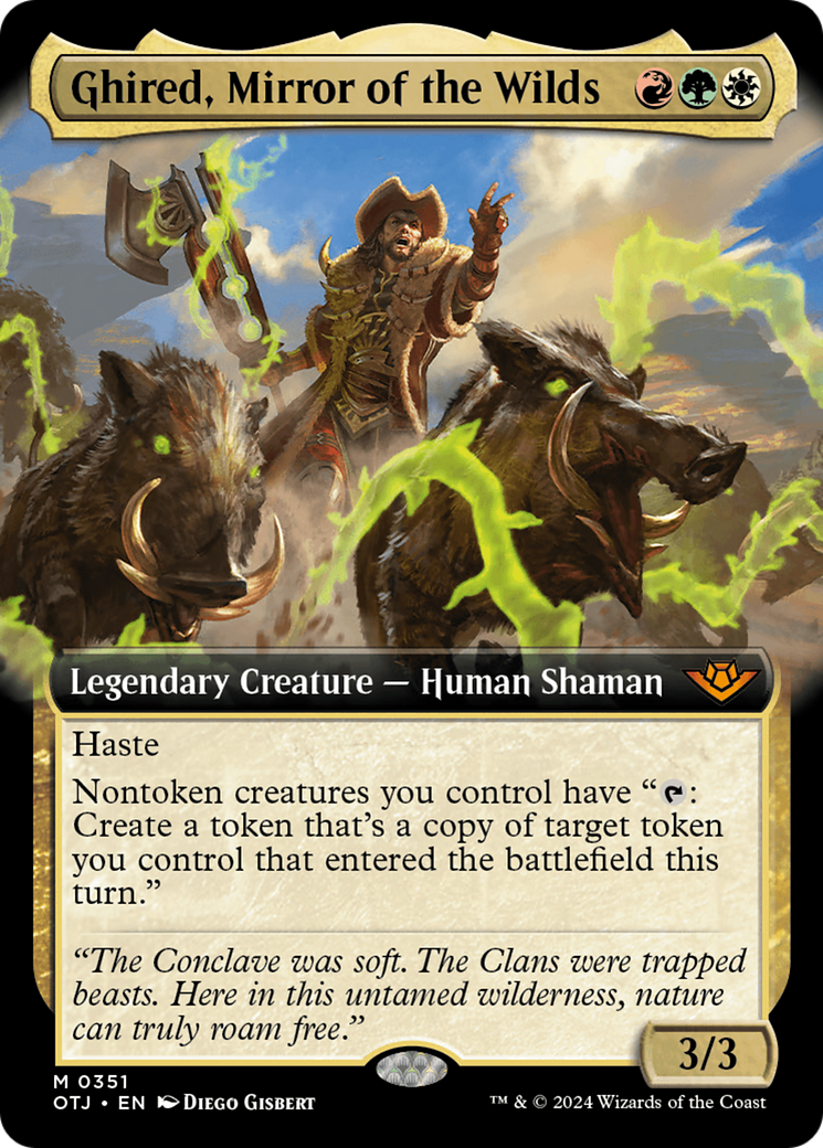 Ghired, Mirror of the Wilds (Extended Art) (351) Foil - Outlaws of Thunder Junction